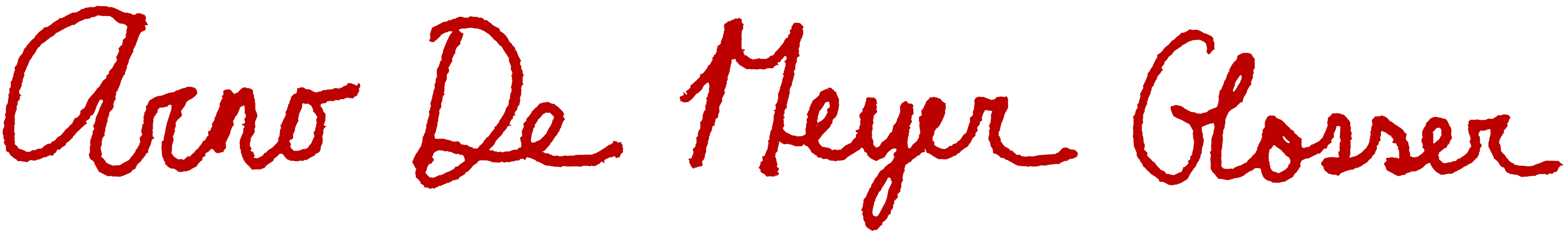 Arno De Meyer Glosser